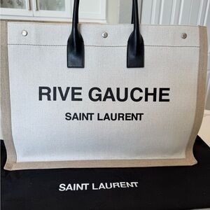 Saint Laurent Rive Gauche Canvas Tote